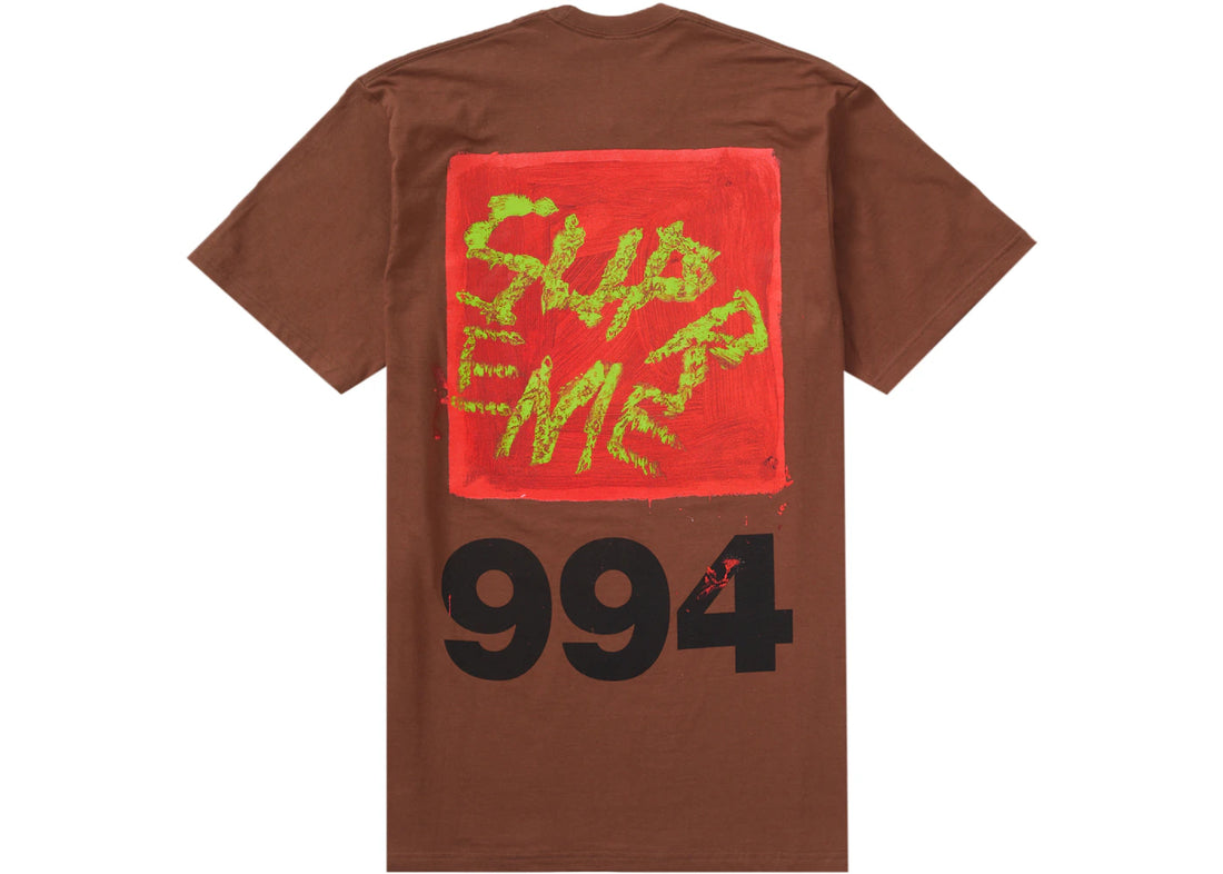 Supreme Paint Tee - Black/Brown